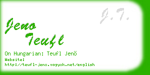 jeno teufl business card